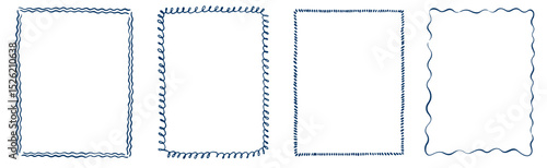 Hand drawn ink vintage frames. Stamp or letter mark frames for greeting cards, wedding, birthday party, invitations in italian or greek marine sea coastal style. Minimalist coquette vector borders.