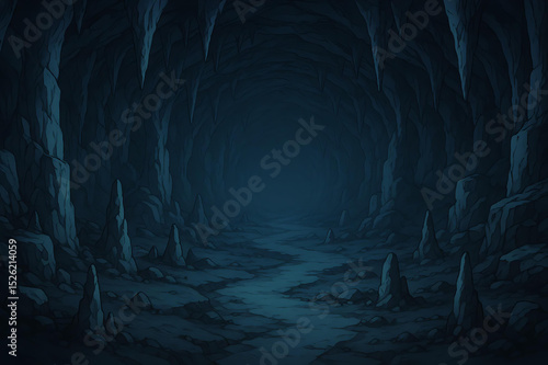 Mysterious Dark Cave Path