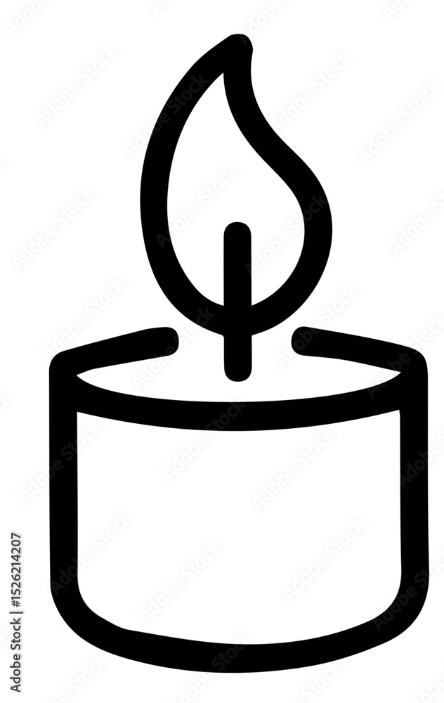 Simple Candle Icon Symbolizing Hope Light Peace Warmth and Remembrance Simple Candle Icon Symbolizing Hope Light Peace Warmth and Remembrance