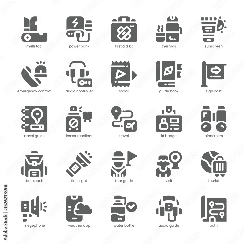 Guided Tour Icon pack for your website, mobile, presentation, and logo design. Guided Tour Icon solid design. Vector graphics illustration and editable stroke. Guided Tour Icon pack for your website, mobile, presentation, and logo design. Guided Tour Icon solid design. Vector graphics illustration and editable stroke.