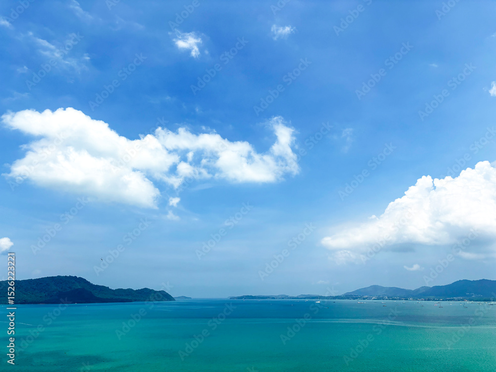 Panoramic Ocean Vista from Khao Khad Viewpoint, Phuket Panoramic Ocean Vista from Khao Khad Viewpoint, Phuket