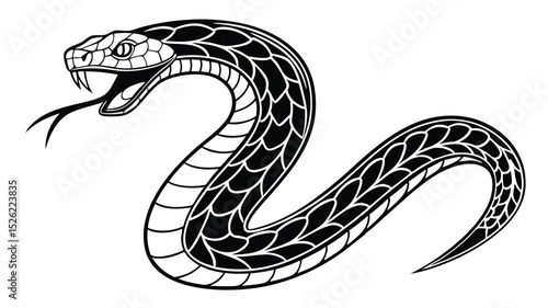 Detailed illustration of a snake vector design