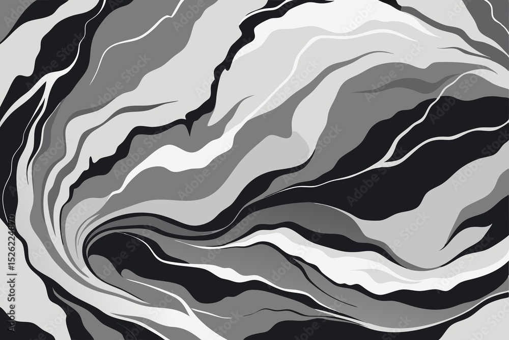 Abstract Monochrome Waves with Dynamic Flow a Blend of Black White and Gray for Modern Design and Backgrounds Abstract Monochrome Waves with Dynamic Flow a Blend of Black White and Gray for Modern Design and Backgrounds