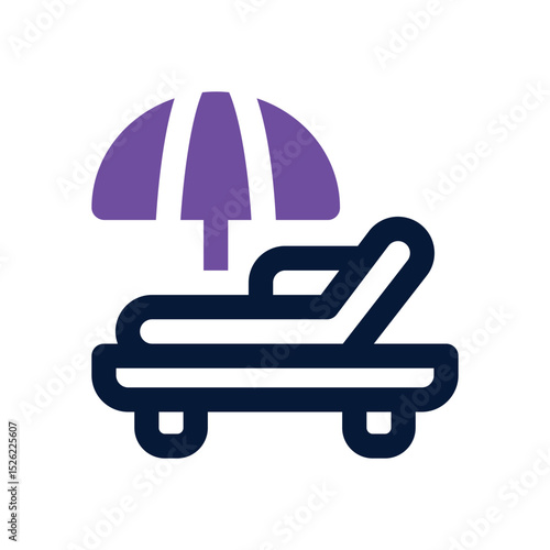 sunbed duotone icon. Sleek and modern vector icon for websites, mobile apps, marketing materials, and corporate design. Fully scalable and ready to use.