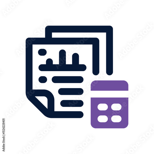 accounting duotone icon. Sleek and modern vector icon for websites, mobile apps, marketing materials, and corporate design. Fully scalable and ready to use.