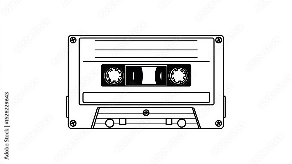 Obraz premium Audio Cassette Illustration