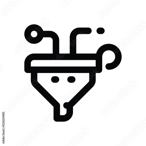 funnel line icon. Clean and minimalist vector icon for websites, mobile apps, presentations, and logos. Fully scalable and customizable for any project.