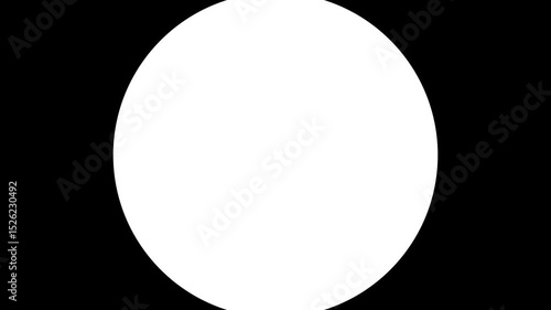 Circle animation. Black and white circle.