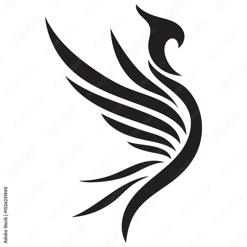 Obraz premium Phoenix Bird Logo Design Set