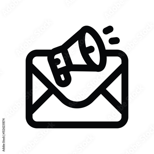 email campaign line icon. Clean and minimalist vector icon for websites, mobile apps, presentations, and logos. Fully scalable and customizable for any project.