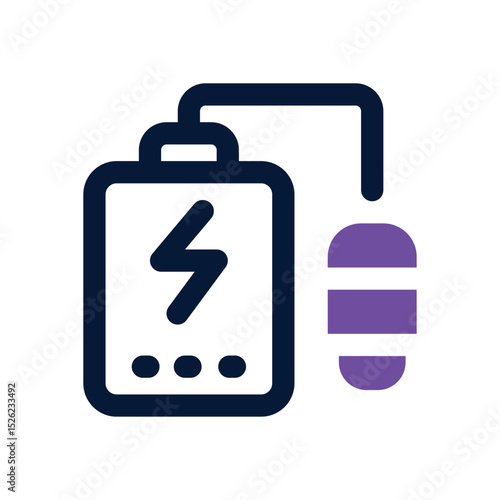 powerbank duotone icon. Sleek and modern vector icon for websites, mobile apps, marketing materials, and corporate design. Fully scalable and ready to use.