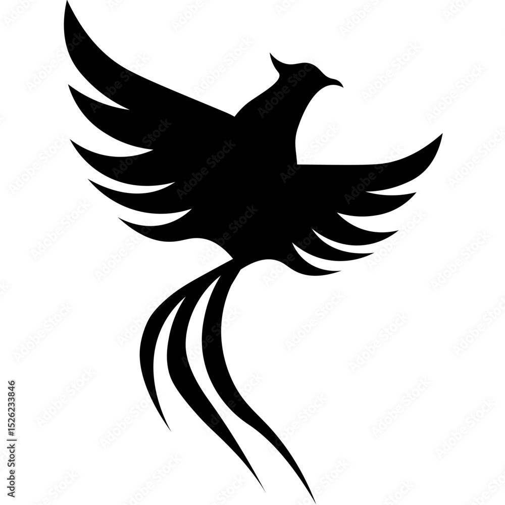 Fototapeta premium Phoenix Bird Logo Design