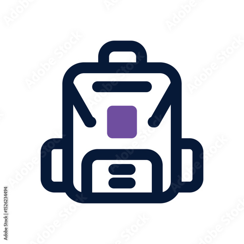 backpack duotone icon. Sleek and modern vector icon for websites, mobile apps, marketing materials, and corporate design. Fully scalable and ready to use.