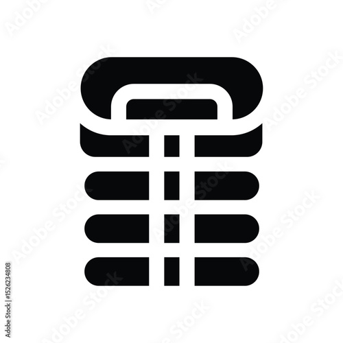 sleeping bag glyph icon. Strong and solid vector icon for websites, mobile interfaces, presentations, and visual branding. High quality and easy to edit.