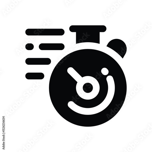 speed glyph icon. Strong and solid vector icon for websites, mobile interfaces, presentations, and visual branding. High quality and easy to edit.