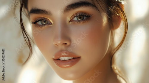 Close-Up Portrait of a Woman in Soft Light