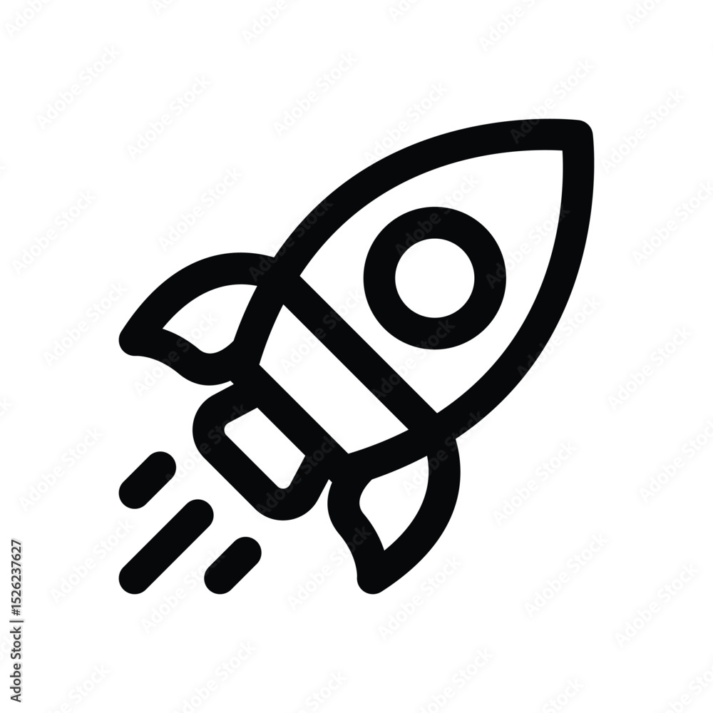 rocket line icon. Clean and minimalist vector icon for websites, mobile apps, presentations, and logos. Fully scalable and customizable for any project. rocket line icon. Clean and minimalist vector icon for websites, mobile apps, presentations, and logos. Fully scalable and customizable for any project.