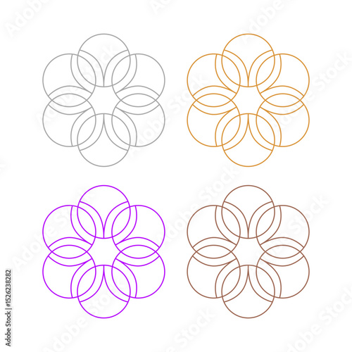 Natural Mandala Ayurveda Resort Sign Symbol Logo
