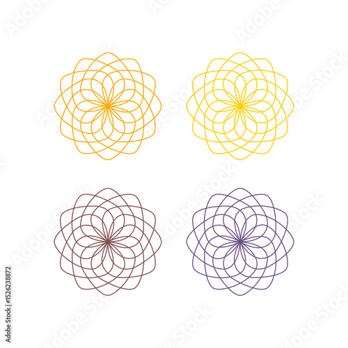 Natural Mandala Ayurveda Resort Sign Symbol Logo
