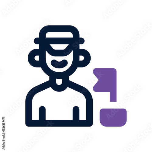 travel guide duotone icon. Sleek and modern vector icon for websites, mobile apps, marketing materials, and corporate design. Fully scalable and ready to use.