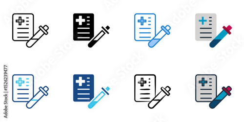 Experiment result icon set multiple style collection 
