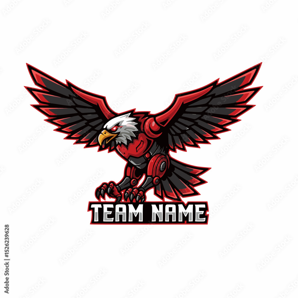 Fototapeta premium The Astonishing Flying Eagle Esports Emblem A Symbol of Strength Agility and Unyielding Spirit For Victory and Honor