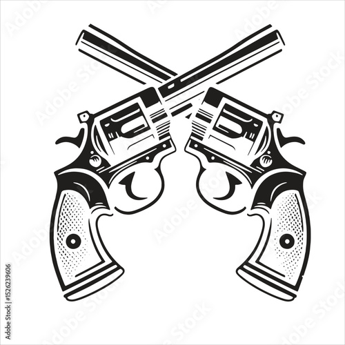 Crossed pistols svg
