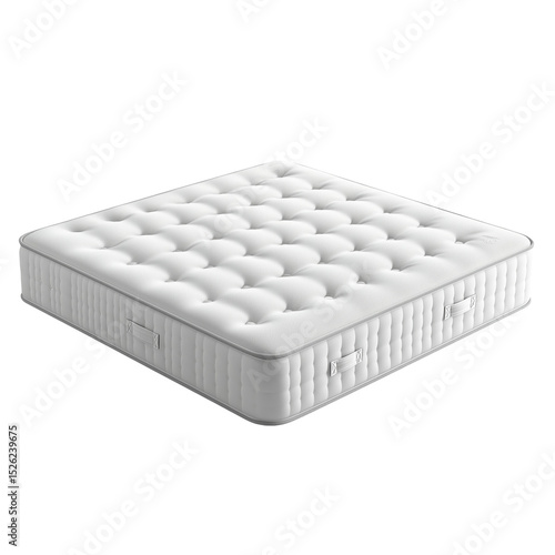 White orthopedic mattress with quilted surface