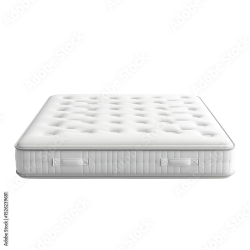 Orthopedic mattress front view in white style