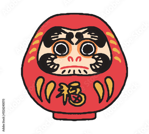 だるまの手描きイラスト