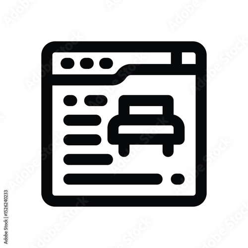 online reservation line icon. Clean and minimalist vector icon for websites, mobile apps, presentations, and logos. Fully scalable and customizable for any project.