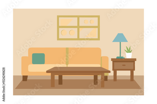 Cozy Living Room Interior Design  A Tranquil and Stylish Space