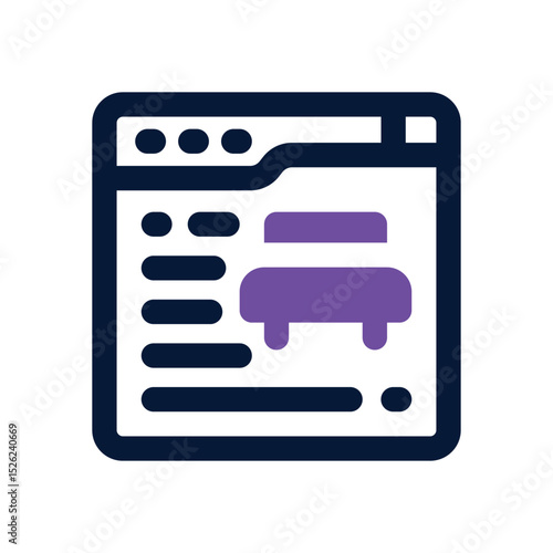 online reservation duotone icon. Sleek and modern vector icon for websites, mobile apps, marketing materials, and corporate design. Fully scalable and ready to use.