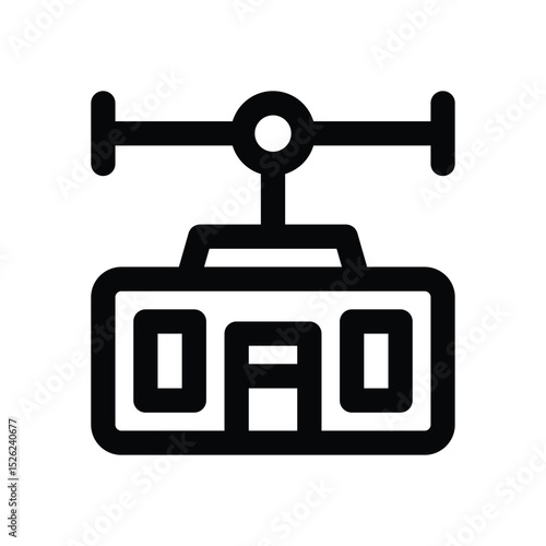 sky lift line icon. Clean and minimalist vector icon for websites, mobile apps, presentations, and logos. Fully scalable and customizable for any project.