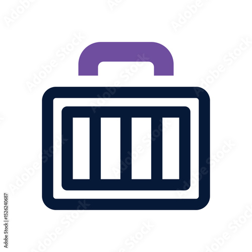 suitcase duotone icon. Sleek and modern vector icon for websites, mobile apps, marketing materials, and corporate design. Fully scalable and ready to use.