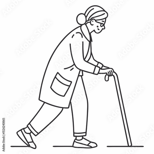 man with cane