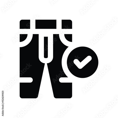 pant glyph icon. Strong and solid vector icon for websites, mobile interfaces, presentations, and visual branding. High quality and easy to edit.