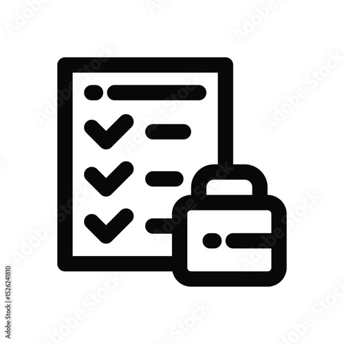 packing list line icon. Clean and minimalist vector icon for websites, mobile apps, presentations, and logos. Fully scalable and customizable for any project.