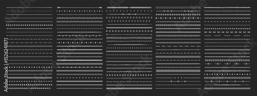 Set of hand drawn vector line border. Lines, borders, underline pencil strokes, drawing dividers. Doodle design. Geometric vintage fashion collection.