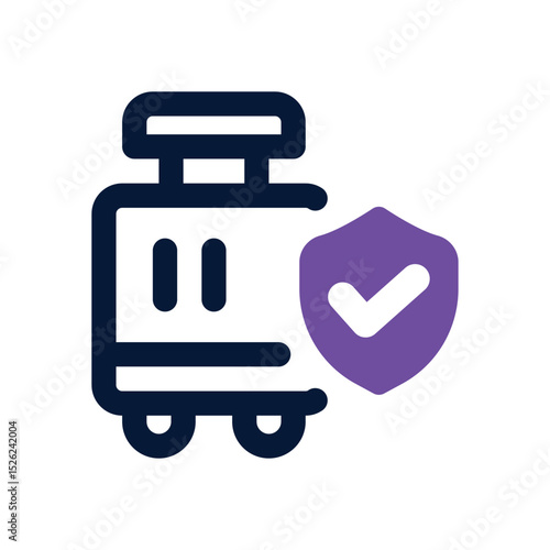 travel insurance duotone icon. Sleek and modern vector icon for websites, mobile apps, marketing materials, and corporate design. Fully scalable and ready to use.