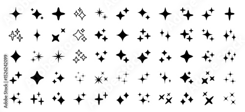 Stars set of black icons. Rating Star icon. Star vector collection. Modern simple stars. Vector illustration.
