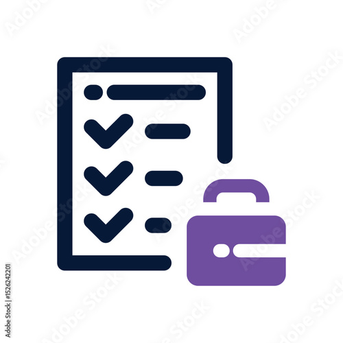 packing list duotone icon. Sleek and modern vector icon for websites, mobile apps, marketing materials, and corporate design. Fully scalable and ready to use.