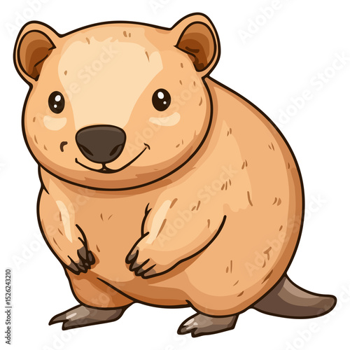 wombat, animal, vector, transparent background, creature, vombatidae, rodent, mammal, wildlife, cute, isolated, nature, zoo, furry