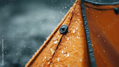 Wallpaper Mural Water Droplets on Orange Fabric Background in Rainy Weather Torontodigital.ca