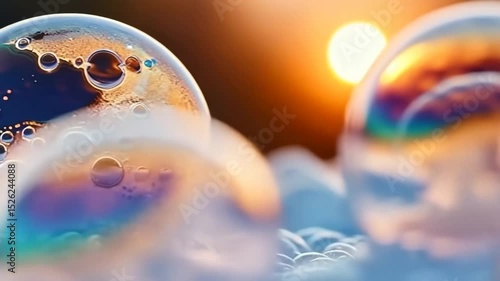 Wallpaper Mural Colorful Soap Bubble in Bright Background with Blurred Highlights Torontodigital.ca