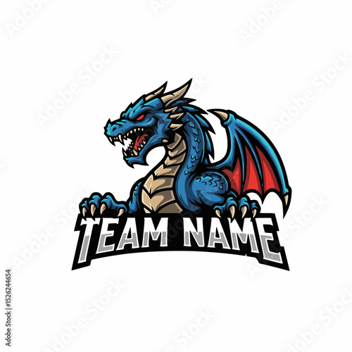 Wallpaper Mural Dragon Gaming Team Logo for Esports Tournament Squads Mascot Vector Illustration Design with Dark Tone Scheme Torontodigital.ca