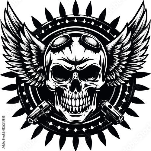 Logo con teschio in varie posizioni t shirt 011