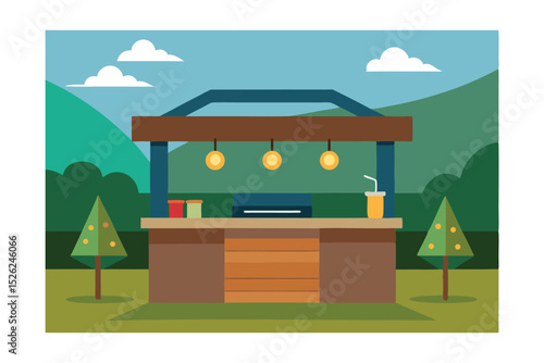 Outdoor Food Kiosk Design Rustic Charm Meets Modern Convenience