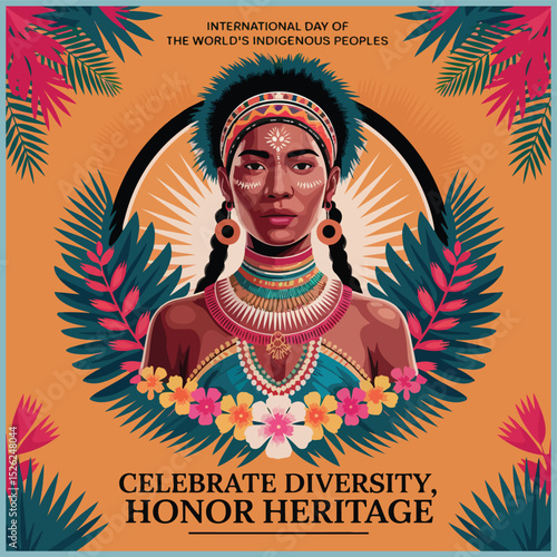 Celebrating culture, unity, and heritage: Indigenous Peoples’ Day vibrant flyer design inspiration.

