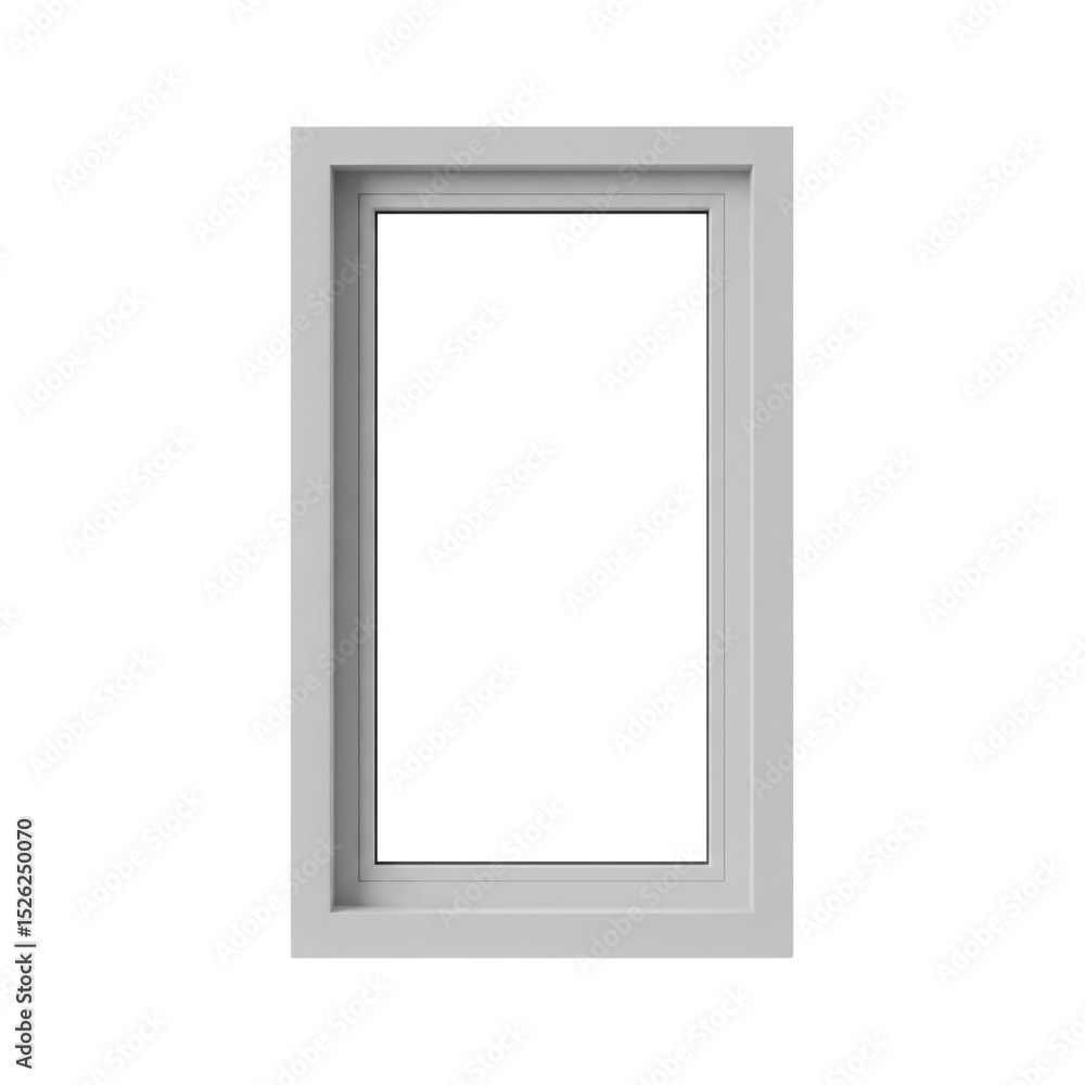 Gray window frame, isolated on transparent background Gray window frame, isolated on transparent background